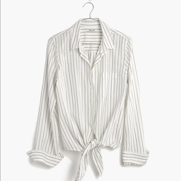 Madewell Striped Tie Blouse - Picture 2 of 8